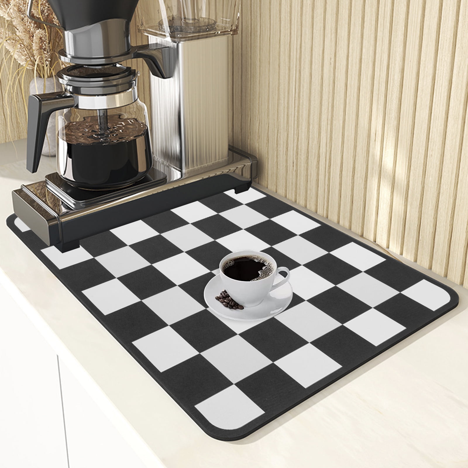 AMQTSLM Coffee Maker Mat for Countertops Fit for Keurig Coffee