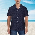 thumbnail image 2 of Honeii LOVE Print Men’s Hawaiian Shirt,Classic Button-Down Short Sleeve Shirt, for Beach, Vacation, and Outdoor Activities,Large, 2 of 7