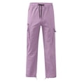 thumbnail image 6 of Axiiglly Cargo Pants for Men, Casual Cotton Elastic Waist Straight Leg Outdoor Hiking Work Pants with Multi Pockets M-3XL, 6 of 8