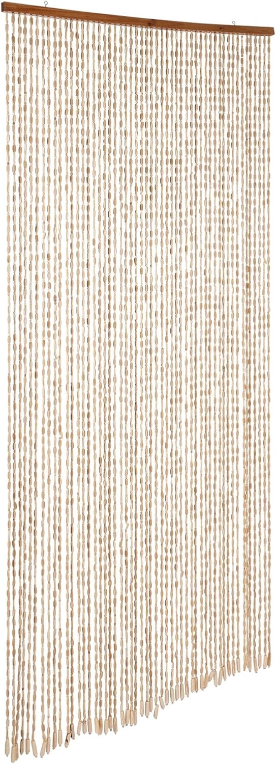 52 String Bamboo Wood Beaded Curtain Bamboo Wooden Doorway Curtain 78.7 * 35.4in Door Curtain for Doorway Closets Bamboo Door Beads Hanging Decoration