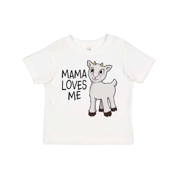 Inktastic Mama Loves Me Cute Goat Boys or Girls Toddler T-Shirt