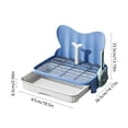 thumbnail image 3 of EGNMCR Dog Potty Tray With Spatter Baffle Urine Post Indoor Puppy Toilet With Removable Reseau Disclosure Proof Base Plain Clean Pet Litter Box For Small Medium Dogs P lastic dog toilets, 3 of 6