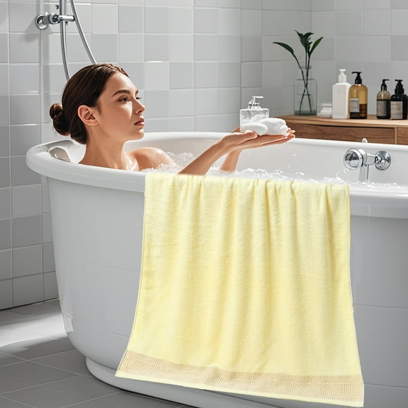 Back To Back Wide Broken Bamboos Fiber Bath Towel Thickened Adult Bath Towel Soft And Absorbent