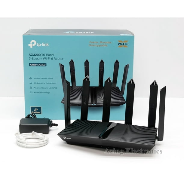 USED TPLink Archer AX3200 TriBand WiFi 6 Router Black