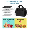 thumbnail image 4 of Insulated Lunch Bag for Men and Women Leakproof Lunch Box, Freezable Lunch Organizer Reusable, Black 15L, 4 of 6