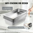 thumbnail image 2 of KFFKFF Full-Size Steam Table Pan, 0.8mm Durable Stainless Steel, 4-Inch Depth, Anti-Jam Design for Efficient Catering and Food Storage, Ideal for Restaurant and Scientific Use, 2 of 9