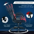 thumbnail image 4 of YRLLENSDAN Office Gaming Chairs Ergonomic Office Chair w/ Lumbar Support Armrest PU Leather Adjustable Height Computer Gaming Chair Gaming Desk Chair Gaming Computer Chairs for Adults, Red, 4 of 7