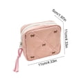 thumbnail image 2 of Holloyiver Quilted Bow Makeup Bag, Coquette Cosmetic Bag Makeup Pouch for Women Girls, Aesthetic Organizer Bags Travel Toiletry Bags For Sanitary Napkins And Daily Essentialss, 2 of 6