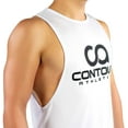 thumbnail image 4 of Contour Athletics Bodybuilding Tank Tops for Men, Stringer Muscle Fitness Tee for Gym Workout (White) CA4003, 4 of 4