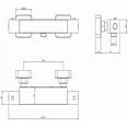 thumbnail image 5 of Grifo de baño de latón con botón de seguridad de 38 °C para un control preciso de la temperatura en el baño Mezclador termostático de ducha cuadrado cromado, 5 of 5