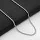 thumbnail image 1 of Men's Stainless Steel Necklace with Lobster Clasp - 3mm Thick, Adjustable Length 50-90cm, Simple Design for Party Wear, 1 of 4