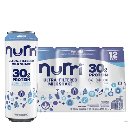 Nurri 30g Protein Shake, Vanilla, 11 fl oz, 12-pack