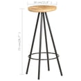 thumbnail image 4 of vidaXL Bar Stools 2 pcs Rough Mango Wood, 4 of 5