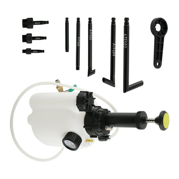 maXpeedingrods 3L Transmission Fluid Pump Transmission Oil Pump Extractor, Transmission Filler Pump with 8pc ATF Adapters, Manual Transmission Fluid Transfer Pump with Pressure Gauge