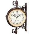 thumbnail image 4 of Maoww Vintage Style Double Side Hanging Wall Clock Iron wall clock Metal Home Decor Art Wall Clock, 4 of 9