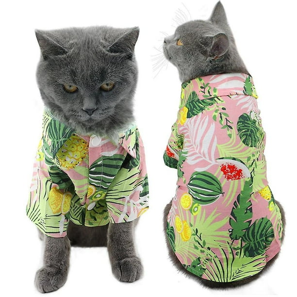 Verano algodon cachorro gato camiseta moda impresa ropa para mascotas para perros pequenos gatos mascota playa camisa para Walmart en linea