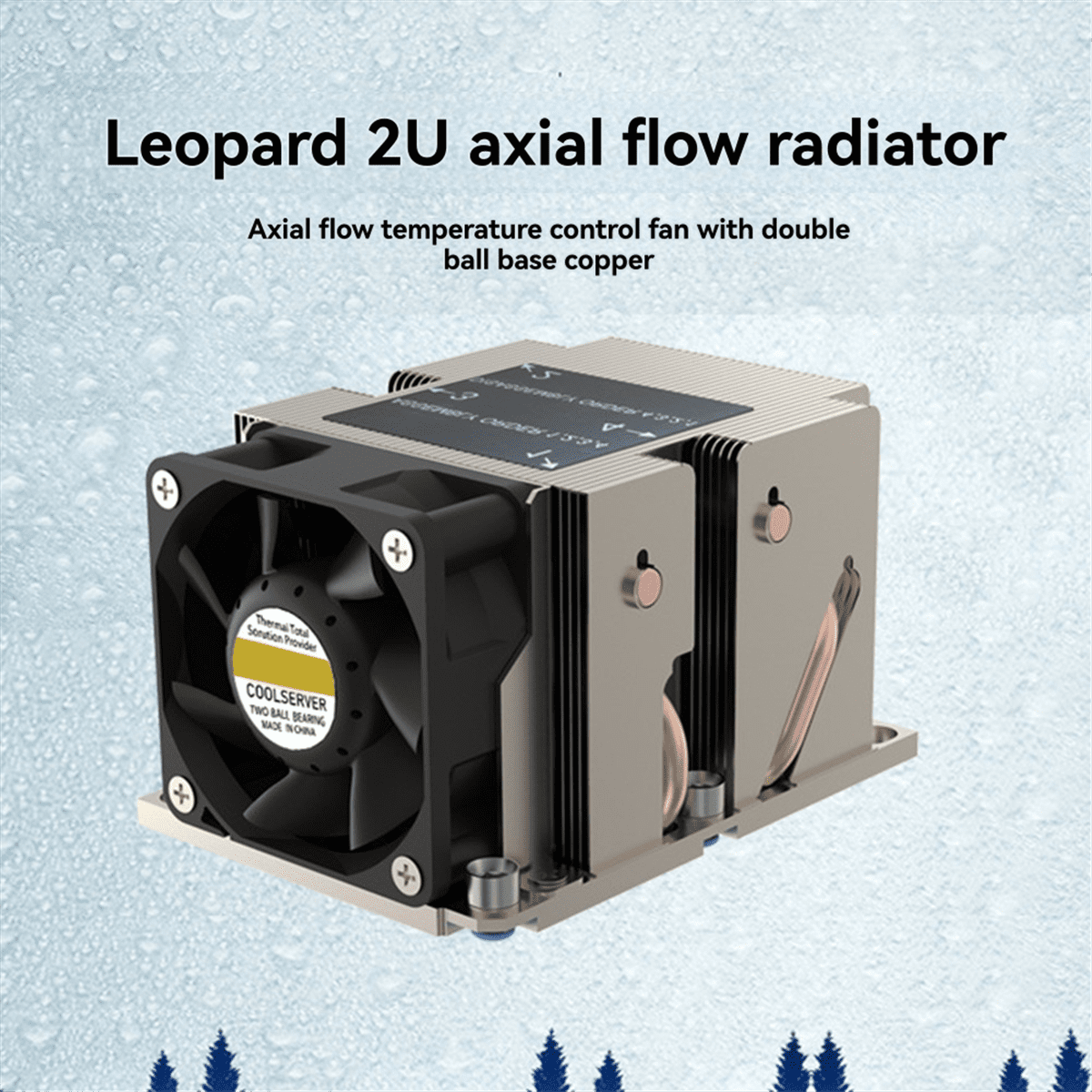 LGA3647-2U-R83 Cooler 240W for Lga 3647 Narrow Type Radiator 2u Heat Sink 4 Heat Pipe Side Blow Cooling Fan,1 * cpu Cooler