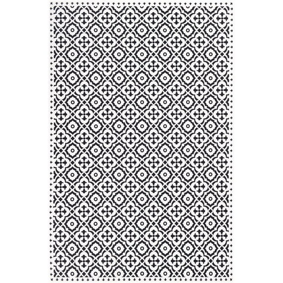 Vinilo VNL-2301 3' x 8' Rug in Black and White