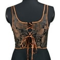 thumbnail image 2 of DJskiyers Women Vintage Floral Corsets Renaissance Boned Bustier Corset Top Lace up Overbust Bodysuit Embroidery Tight Vest Drawstring Tank Top, 2 of 9
