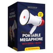 Croove Rechargeable Megaphone Bullhorn Speaker, 30-Watt, 1000 Yard Range