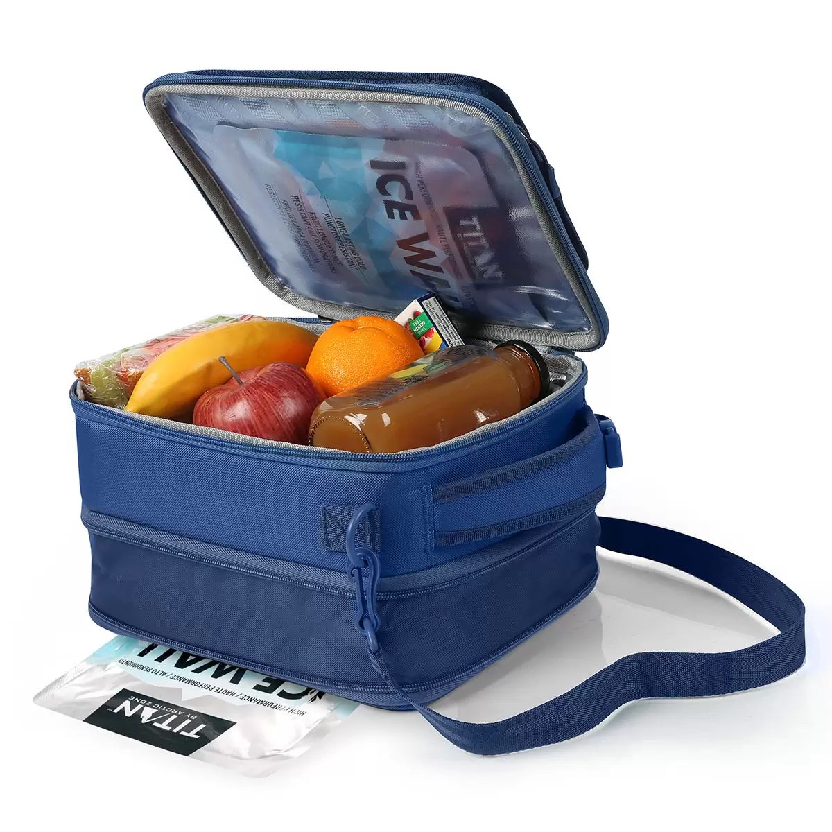 Titan Insulated Expandable Lunch Bag, Blue