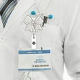 thumbnail image 3 of Sylvtty Bow Badge Reel for ID Card Badge 360 Degree Rotation Clip Sparkling Non-Slip Retractable Badge Holder Clip for Doctor Nurse Medical Staff Office, 3 of 6