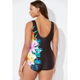 thumbnail image 2 of Swimsuits for All Women's Sarong Front One Piece Swimsuit, 2 of 4