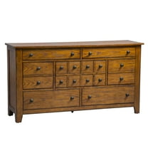 Grandpas Cabin Medium Brown 7 Drawer Dresser