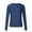 Navy, variant on Women's Knitted Pullover Sweater Solid Color Round Neck Long Sleeved Sweater Top Comfy Warm Loose Blouse