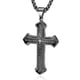 thumbnail image 1 of Collar con colgante de cruz de oración del Señor de acero inoxidable para hombres y mujeres, colgante grande y cadena fuerte, 1 of 5