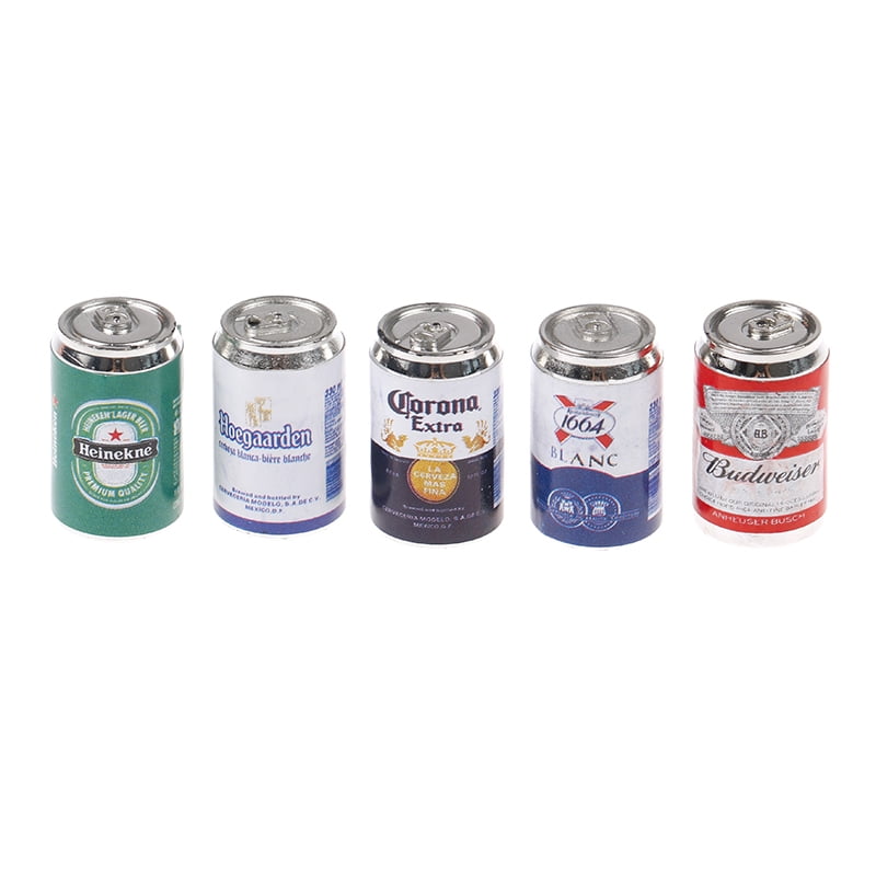 1:12 Dollhouse Miniature 5pc Mini Assorted Beer Cans Food  Groceries Bar Be P2N7 