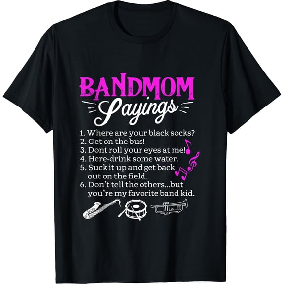 Marching Bands Band Mom Shirts For Women Marching Band Mom T-Shirt Size S-5XL