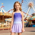 thumbnail image 4 of Lanbubble Girls Tankini Swimsuits Set Criss-Cross 2-Piece Bathing Suits Beach Swimwear 9-10 Years, 4 of 11