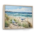 thumbnail image 2 of Designart "In Flight Beach Seagulls III" Nautical & Beach Floater Framed Wall Art Living Room, 2 of 7