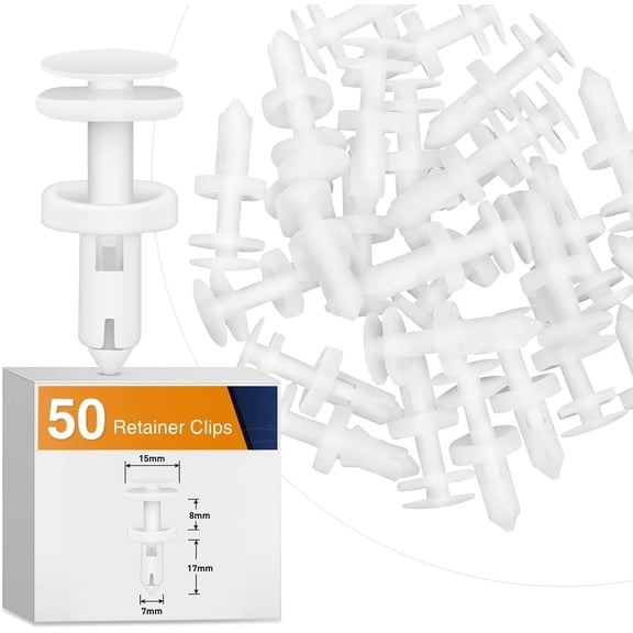 GOOACC 50Pcs Door Trim Panel Push-Type Retainer 1/4" Hole Size Replaces GM: 15960325 Nylon Bumper Fastener Rivet Clips for GM Chevrolet Trucks Cadillac Trucks and GMC Trucks Automobiles