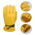 thumbnail image 3 of comerut Motorcycle Leather Genuine Cowhide Full Finger Protective Safety Work Gloves, 3 of 3