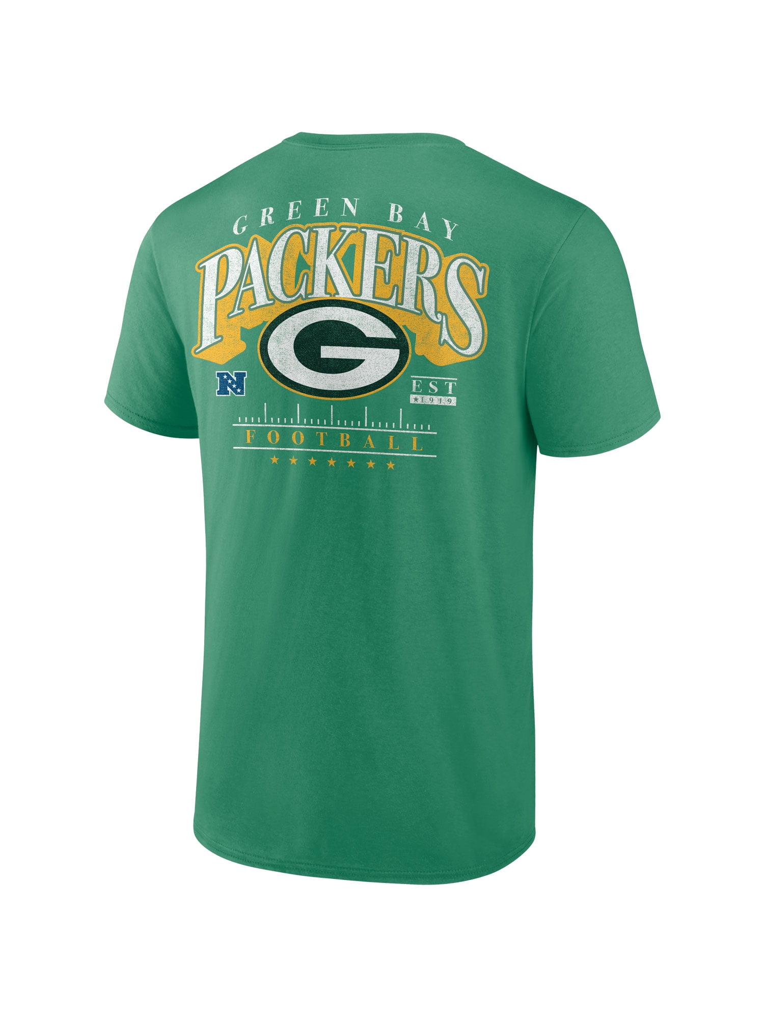 NFL Green Bay Packers Men's Cotton Faded Green Short Sleeve T-Shirt