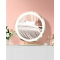 thumbnail image 2 of Large LED Vanity Mirror with 3 Color Lighting Modes – Tabletop Makeup Mirror for Bedroom, Bathroom & Dressing Room – Plug-in, 2 of 8