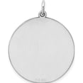 thumbnail image 4 of Sterling Silver Rhod-Plated Eng. Rnd Polish Front/Back Disc Charm (33 X 26) Made In United States qm374/18p, 4 of 5