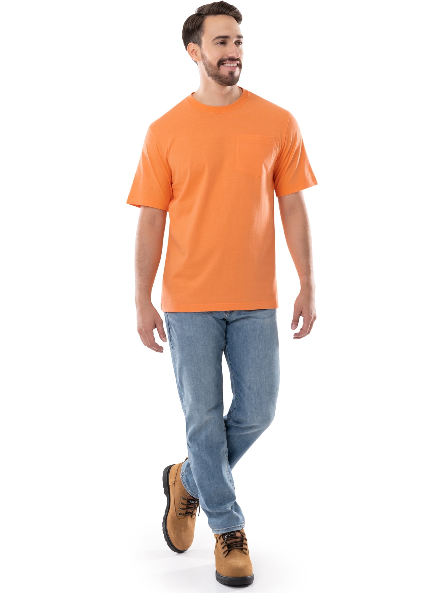 Brahma Men's Short Sleeve Workwear T-Shirt, Size S-4XLT (Men's, Big Men's, and Tall)
