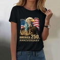 thumbnail image 2 of UngA America 250 Shirt Women 250 Years Anniversary USA American Flag Printed Independence Day 1776-2026 Freedom Womens T Shirt XL,Black, 2 of 8