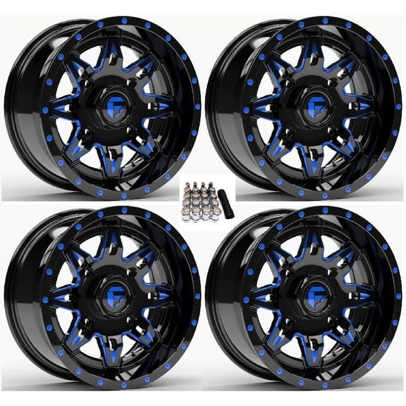 Fuel Lethal UTV Wheels Blue/Black 15" Polaris RZR 1000 XP / Ranger XP 900/1000