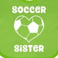 thumbnail image 4 of Inktastic Heart Soccer Sister Girls Baby Bib, 4 of 4
