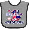 thumbnail image 3 of Inktastic My 1st 4th of July with Stars and Cupcake Boys or Girls Baby Bib, 3 of 4