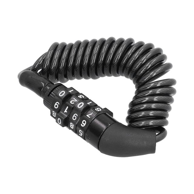 Bloqueo Enrollable, Bloqueo De Contraseña De Bicicleta Negro Liviano Para Puertas Para Bicicletas Para Patinetas