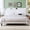 White, variant on Allewie Queen Size Platform Bed Frame with Charging Station, Upholstered Velvet Wingback Design & USB Port, No Box Spring Needed, White