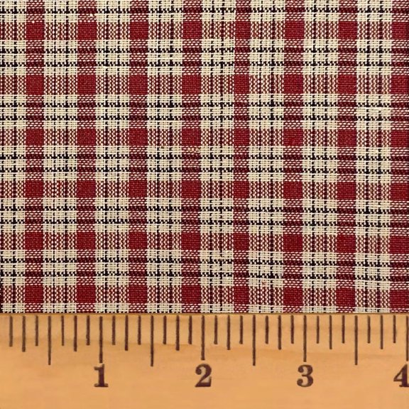 JCS Vintage Christmas 6 Plaid Homespun Cotton Fabric Sold by the Yard