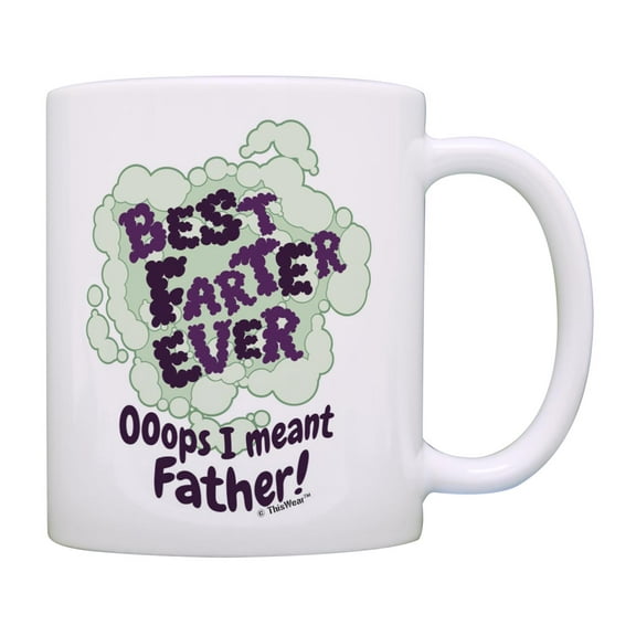 ThisWear Gifts for New Dad Best Farter Ever Oops I Meant Father Gas Cloud 11oz Ceramic Coffee Mug Father