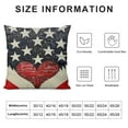 thumbnail image 5 of Qinduosi th of July Decorations Pillow Covers Vintage American Flag Stars and Stripes Independence Day Decor Pillow Case Love This Land Patriotic Pillow Covers Navy Red White, 5 of 5