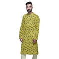 thumbnail image 4 of Atasi Printed Kurta For Men Mandarin Collar Cotton Poplin Casual Kurta Shirt, 4 of 7